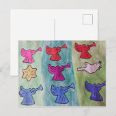 WeihnachtsAngels mit Trumpets Postkarten (Vorne/Hinten)