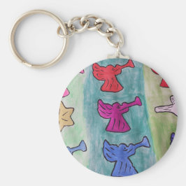 WeihnachtsAngels mit Trumpets Schlüsselanhänger