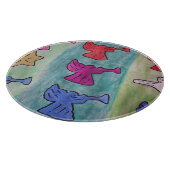 WeihnachtsAngels mit Trumpets Schneidebrett (Ecke)