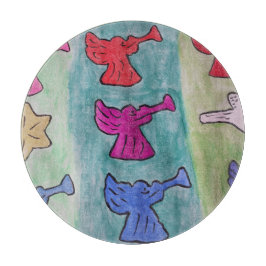 WeihnachtsAngels mit Trumpets Schneidebrett