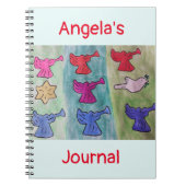 WeihnachtsAngels mit Trumpets Spiral Notebook Notizblock (Vorderseite)