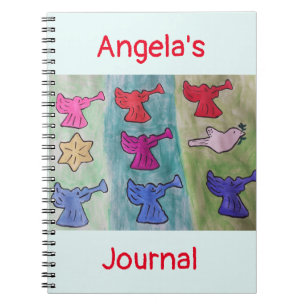 WeihnachtsAngels mit Trumpets Spiral Notebook Notizblock