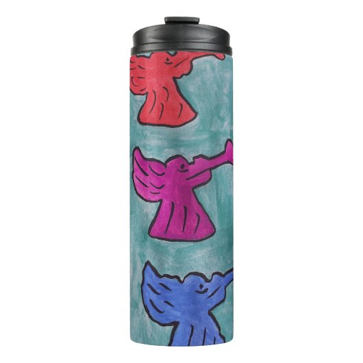 WeihnachtsAngels mit Trumpets Thermosbecher (Vorderseite)