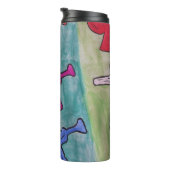 WeihnachtsAngels mit Trumpets Thermosbecher (Nach rechts gedreht)