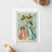 Weihnachtsangels Mitteilungskarte (Vorderseite/Rückseite Beispiel)