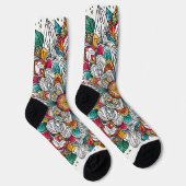 Weihnachtsangels multicolor socken (Rechts)