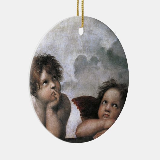 WeihnachtsAngels Raphael Keramikornament (Rechts)