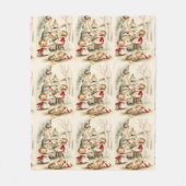 WeihnachtsAngels Red Bow Tree Rabbit Eichhörnchen Fleecedecke (Vorderseite)