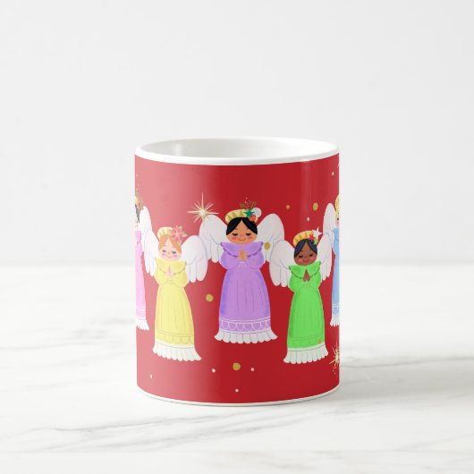 WeihnachtsAngels Vintager Stil Kaffeetasse (Mittel)