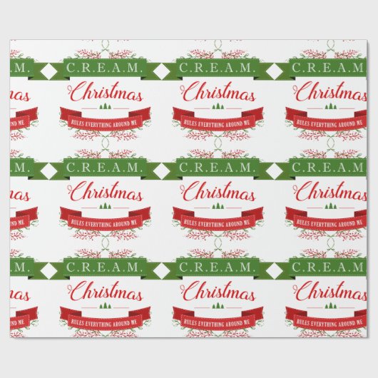 Weihnachtsangesagtes Geschenkpapier (Flach)