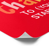 Weihnachtsangestellte Vielen Dank für Ihre Anerken Poster (Ecke)