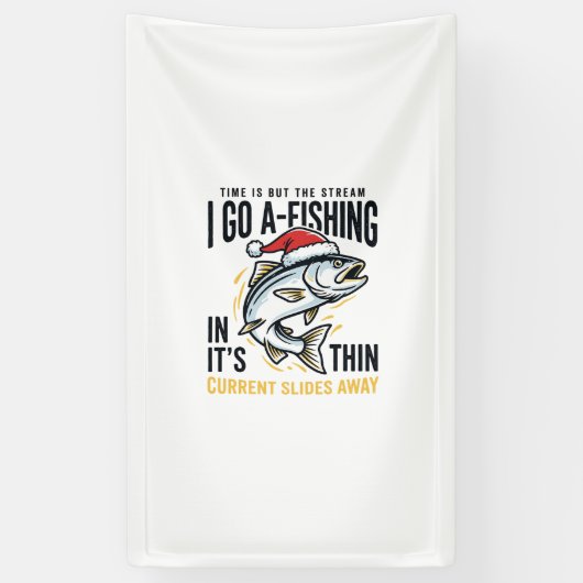 Weihnachtsangler-Stream-Zitat-Design Banner (Vertikal)