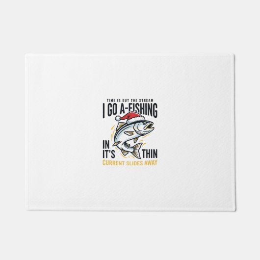 Weihnachtsangler-Stream-Zitat-Design Fußmatte (Vorderseite)