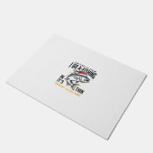 Weihnachtsangler-Stream-Zitat-Design Fußmatte (Schrägansicht)