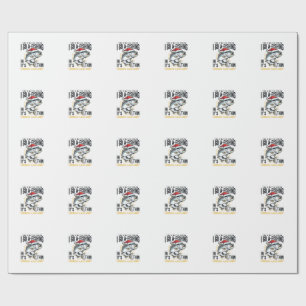 Weihnachtsangler-Stream-Zitat-Design Geschenkpapier