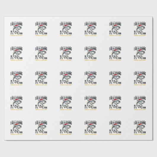 Weihnachtsangler-Stream-Zitat-Design Geschenkpapier (Flach)