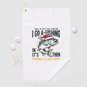 Weihnachtsangler-Stream-Zitat-Design Golfhandtuch (Insitu)
