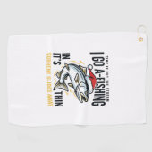 Weihnachtsangler-Stream-Zitat-Design Golfhandtuch (Horizontal)