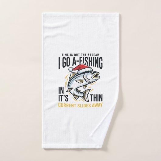 Weihnachtsangler-Stream-Zitat-Design Handtuch (Handtuch)