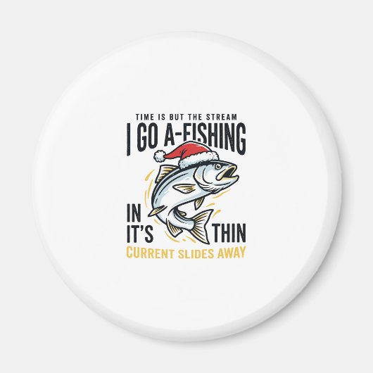Weihnachtsangler-Stream-Zitat-Design Magnet (Vorne)