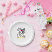Weihnachtsangler-Stream-Zitat-Design Pappteller (Party)
