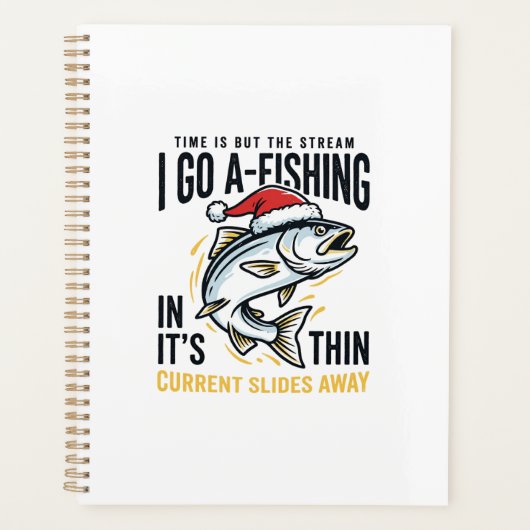 Weihnachtsangler-Stream-Zitat-Design Planer (Vorderseite)