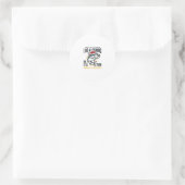Weihnachtsangler-Stream-Zitat-Design Runder Aufkleber (Tasche)
