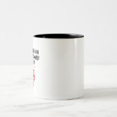 Weihnachtsangst Zweifarbige Tasse (Mittel)