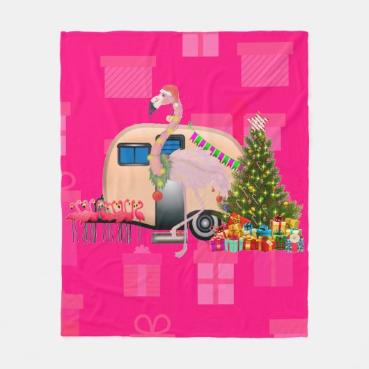 Weihnachtsanhänger Fleecedecke (Vorderseite)