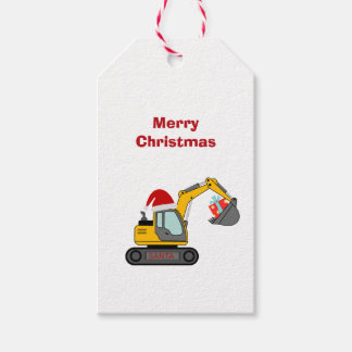 Weihnachtsanhänger für kleine Baggerfahrer Geschenkanhänger