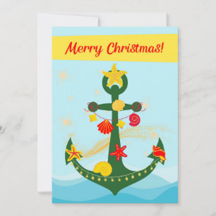 Weihnachtsanker nautisch feiertagskarte
