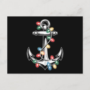 Weihnachtsanker Xmas Lichter Nautilus Segeln Feiertagspostkarte