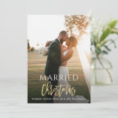 Weihnachtsankündigung Feiertagskarte (Stehend Vorderseite)