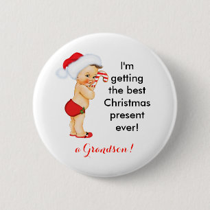 Weihnachtsankündigung für Baby Boy individuell anp Button