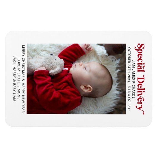 Weihnachtsankündigung Magnet (Horizontal)