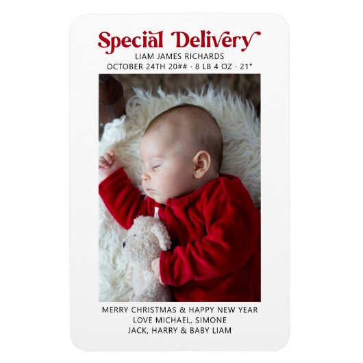 Weihnachtsankündigung Magnet (Vertikal)