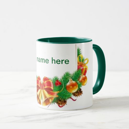 Weihnachtsanpassbare Tasse (VorderseiteRechts)