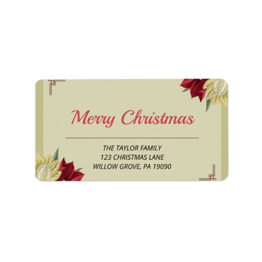 Weihnachtsanschrift Adressaufkleber (Vorne)