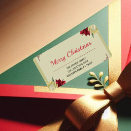 Weihnachtsanschrift Adressaufkleber