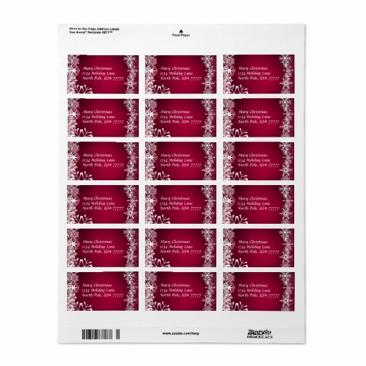 Weihnachtsanschrift Adressaufkleber (Vorne)