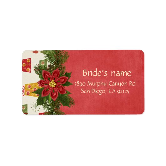 Weihnachtsanschrift Adressaufkleber (Vorne)