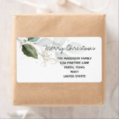 Weihnachtsanschrift Etikett Eukalyptus (Insitu)