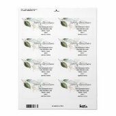 Weihnachtsanschrift Etikett Eukalyptus (Vorne)