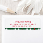 Weihnachtsanschrift grün Kariert (Insitu)