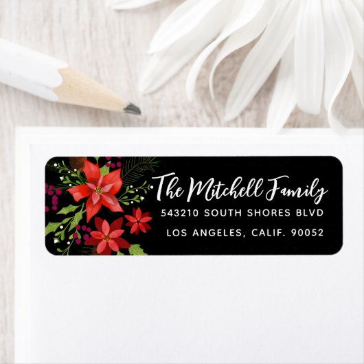 Weihnachtsanschrift Poinsettia (Insitu)