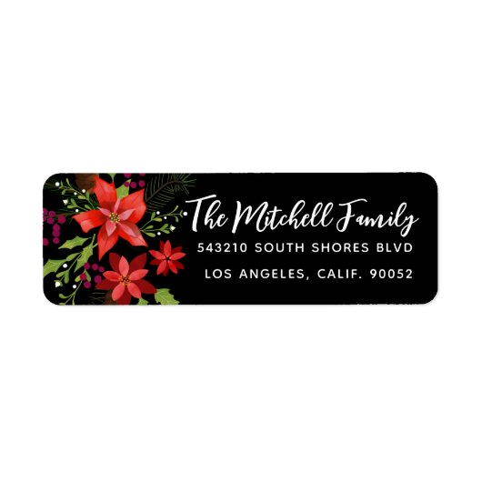 Weihnachtsanschrift Poinsettia (Vorne)