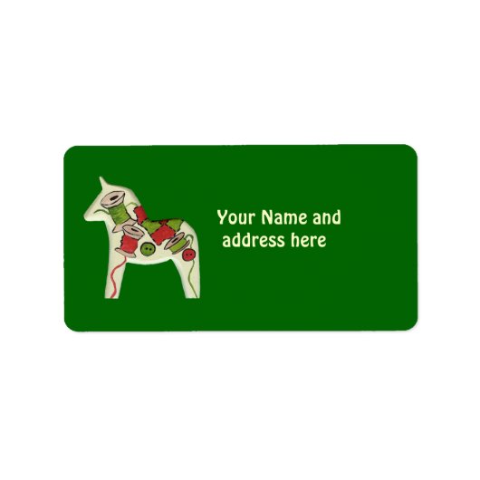 Weihnachtsanschrift von Quilter Adressaufkleber (Vorne)