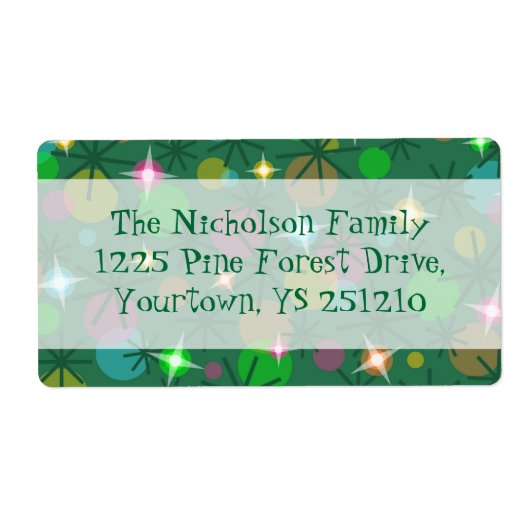 Weihnachtsanschriften-Adressetikett Großer Mittelt (Vorne)