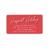 Weihnachtsansprache der Familie Adressaufkleber (Vorne)