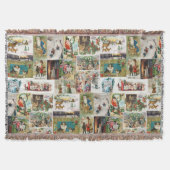 Weihnachtsantike Collage Xmas Decke (Vorderseite)